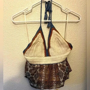 American eagle crochet crop top